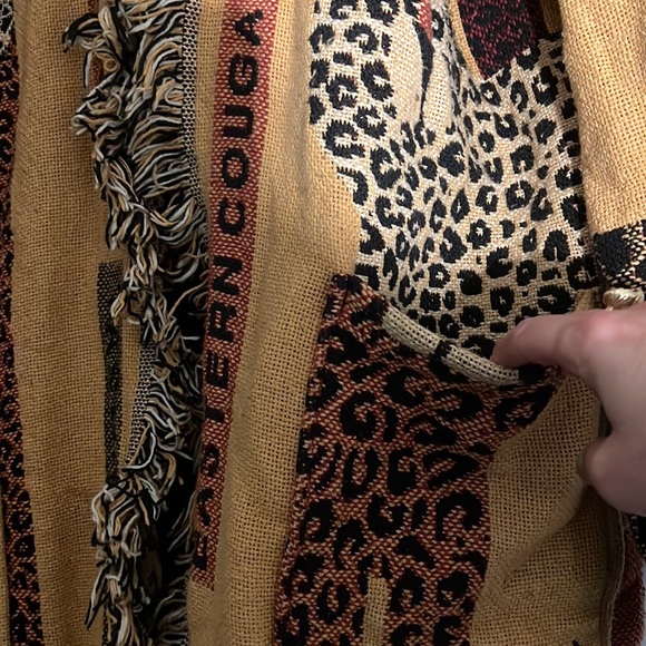 SALE!! ONE OF A KIND: Vintage Cat lover Sweater Coat - Picture 4 of 8